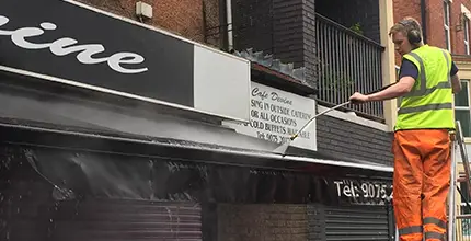 Awning & Shop signage cleaning 